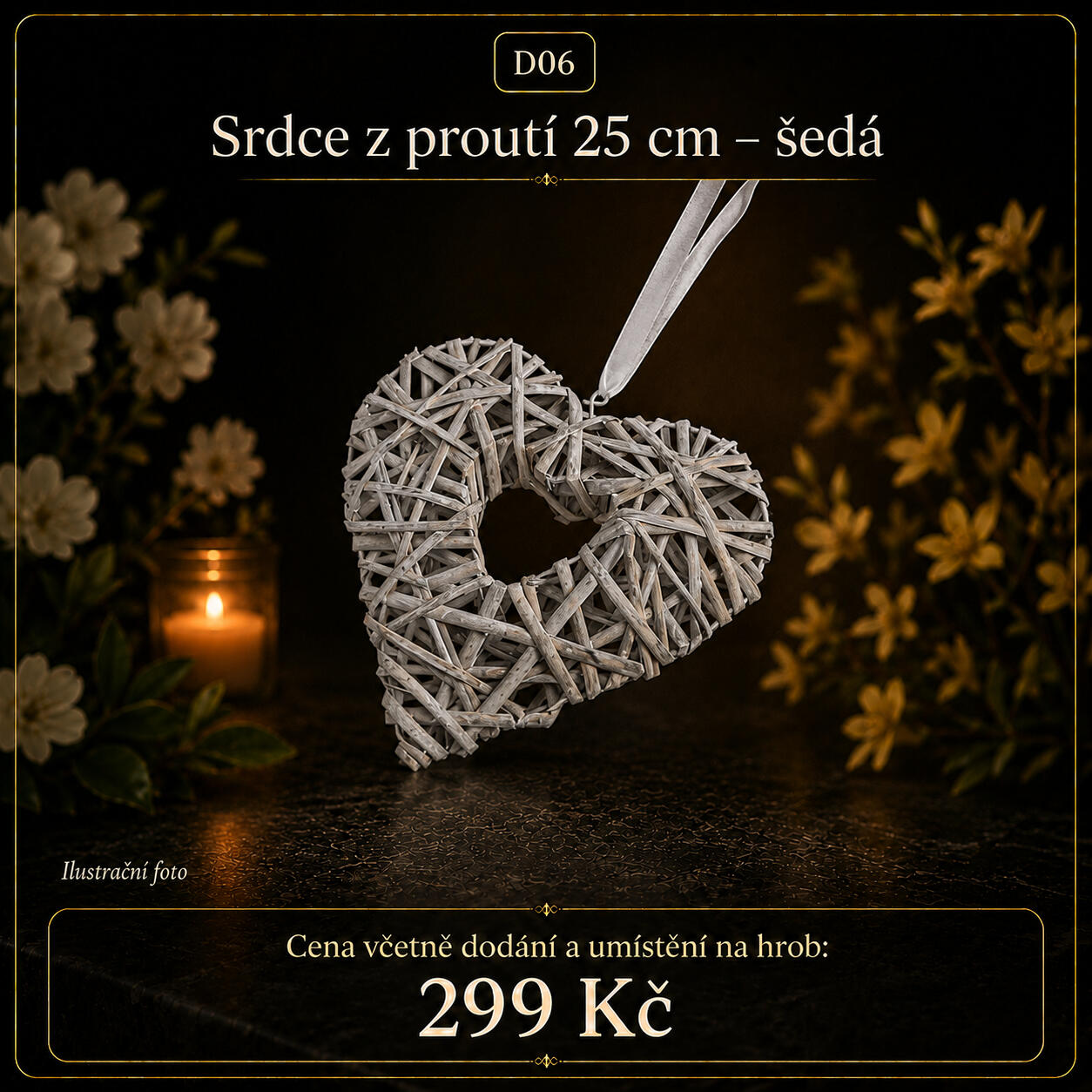 Srdce z proutí 25cm